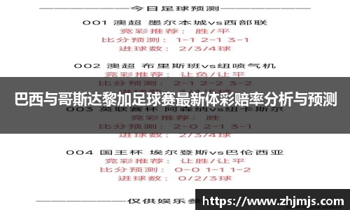 巴西与哥斯达黎加足球赛最新体彩赔率分析与预测